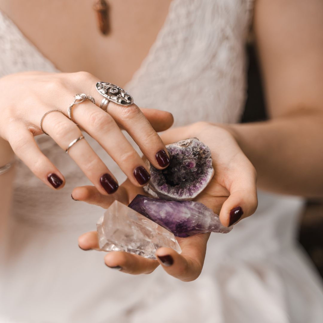 Celestial Selenite Transformational store Shield – Purple