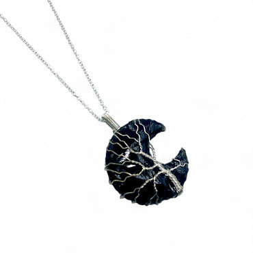 Necklace - Raw Obsidian Tree of Life $25