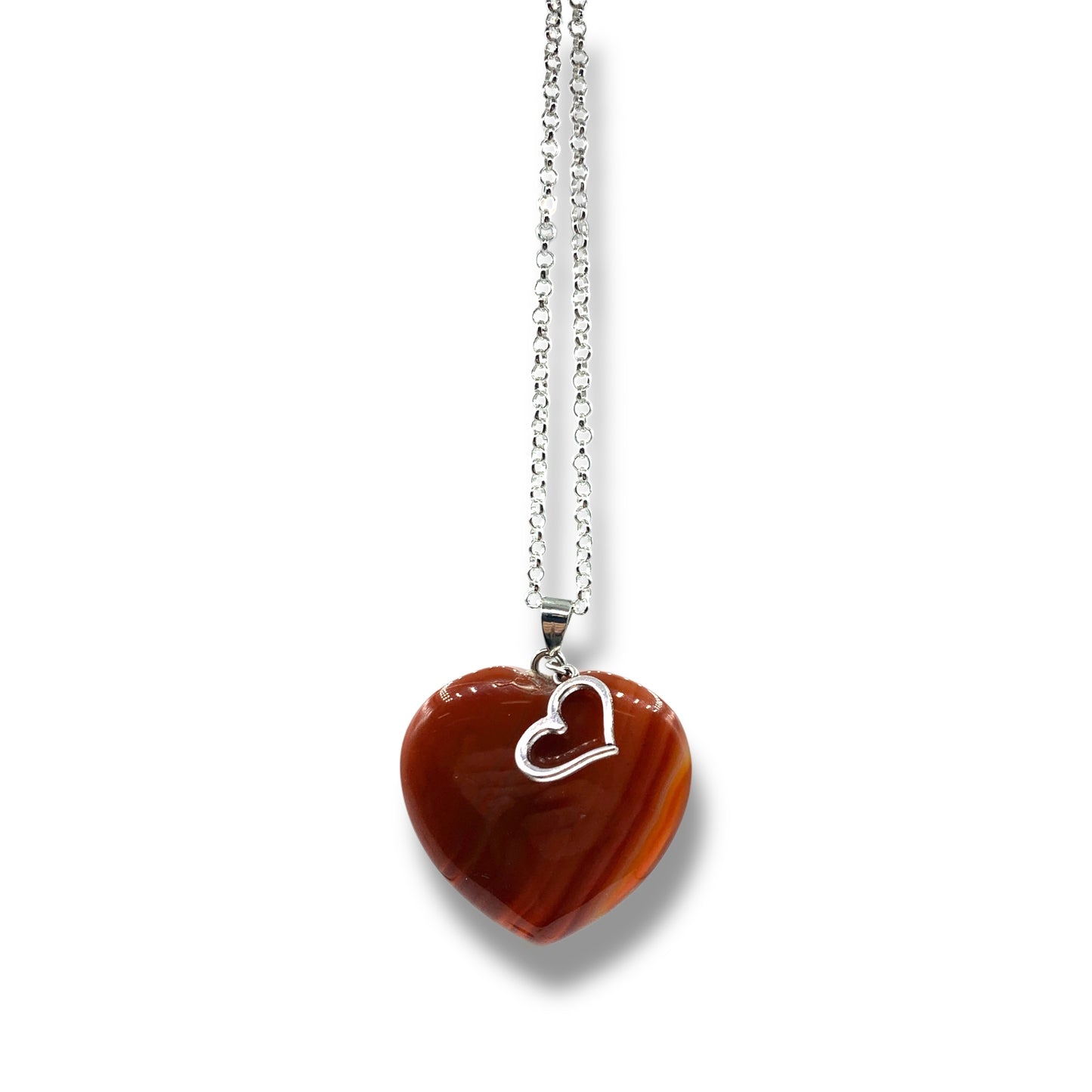 Necklace - Carnelian Heart $40