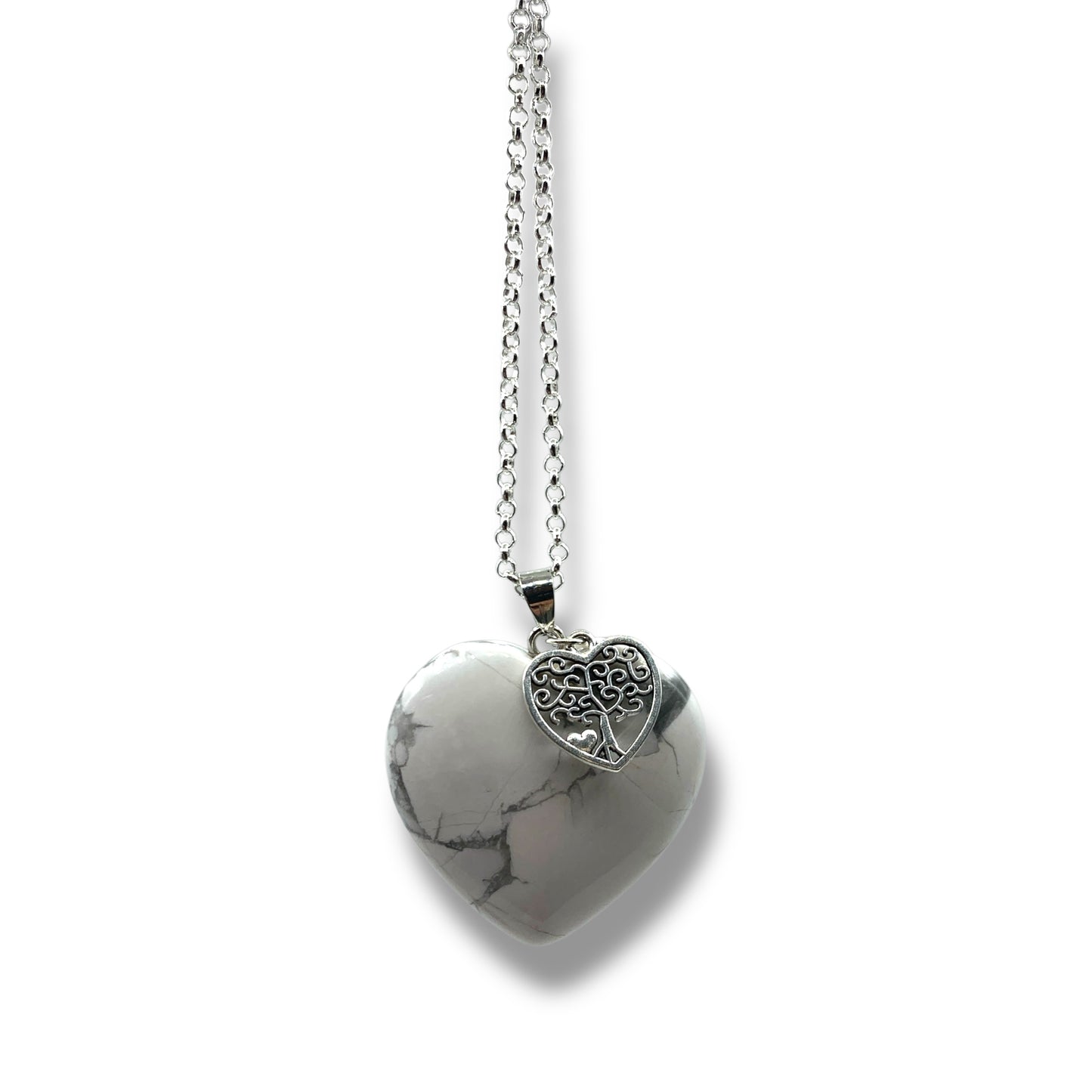 Necklace - Howlite Heart $40