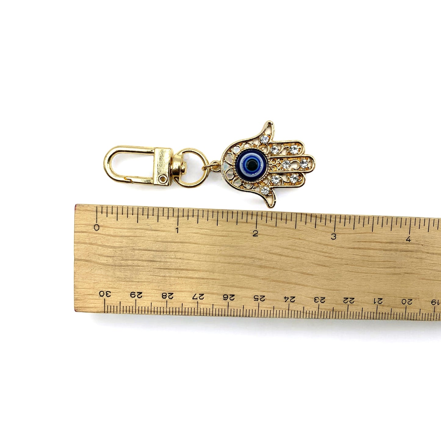 Keychain - Evil Eye with Hamsa Charm