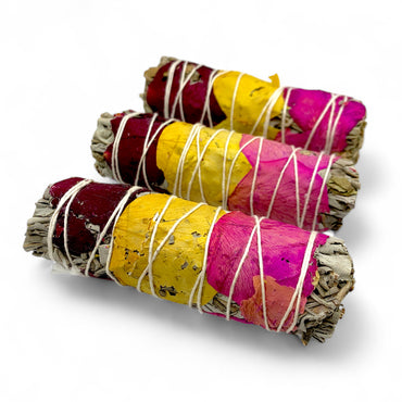 White Sage With Rose Petals $12