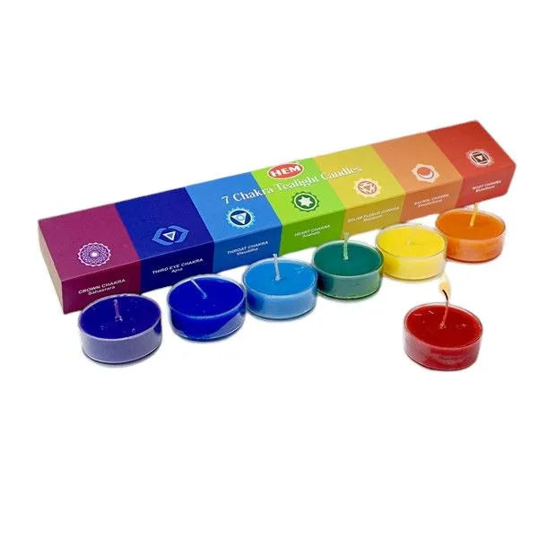 Candles - Hem 7 Chakra Tealight Set