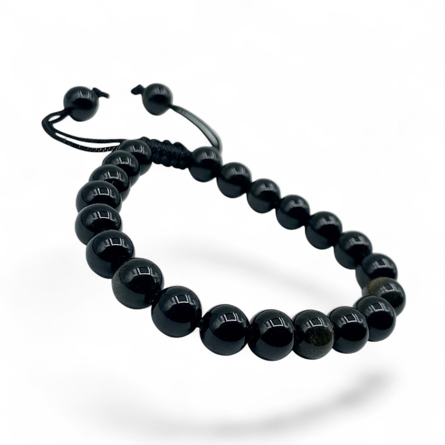 Bracelet - Black Obsidian Slider