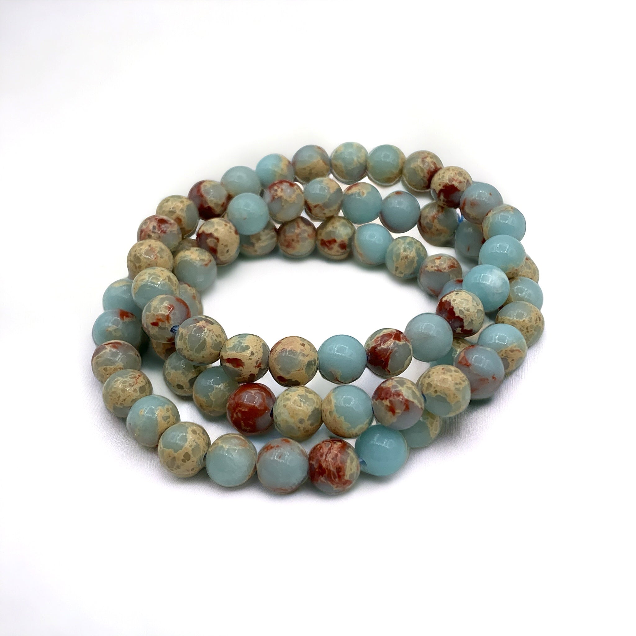 Bracelet - Jasper Aqua 8mm - Happy Soul Online