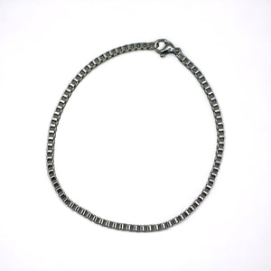 Bracelet - Silver Coloured Box Chain