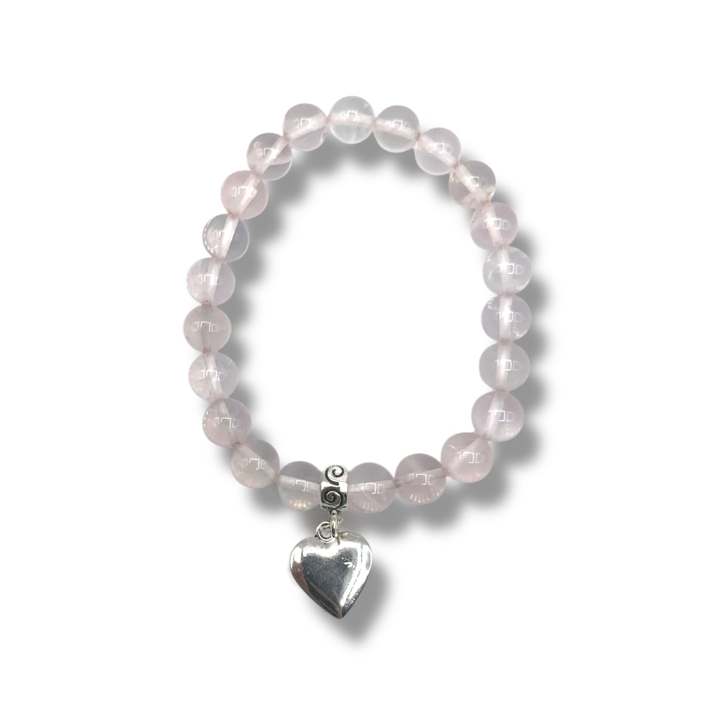 Bracelet - Mother's Day Rose Quartz 8mm with Charm