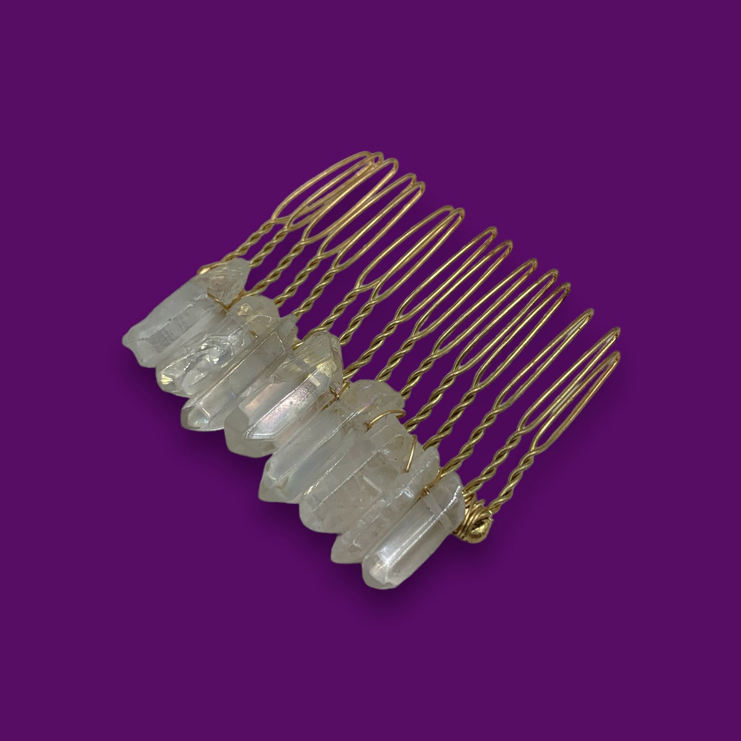 Aura Quartz - Angel Hair Clip $20