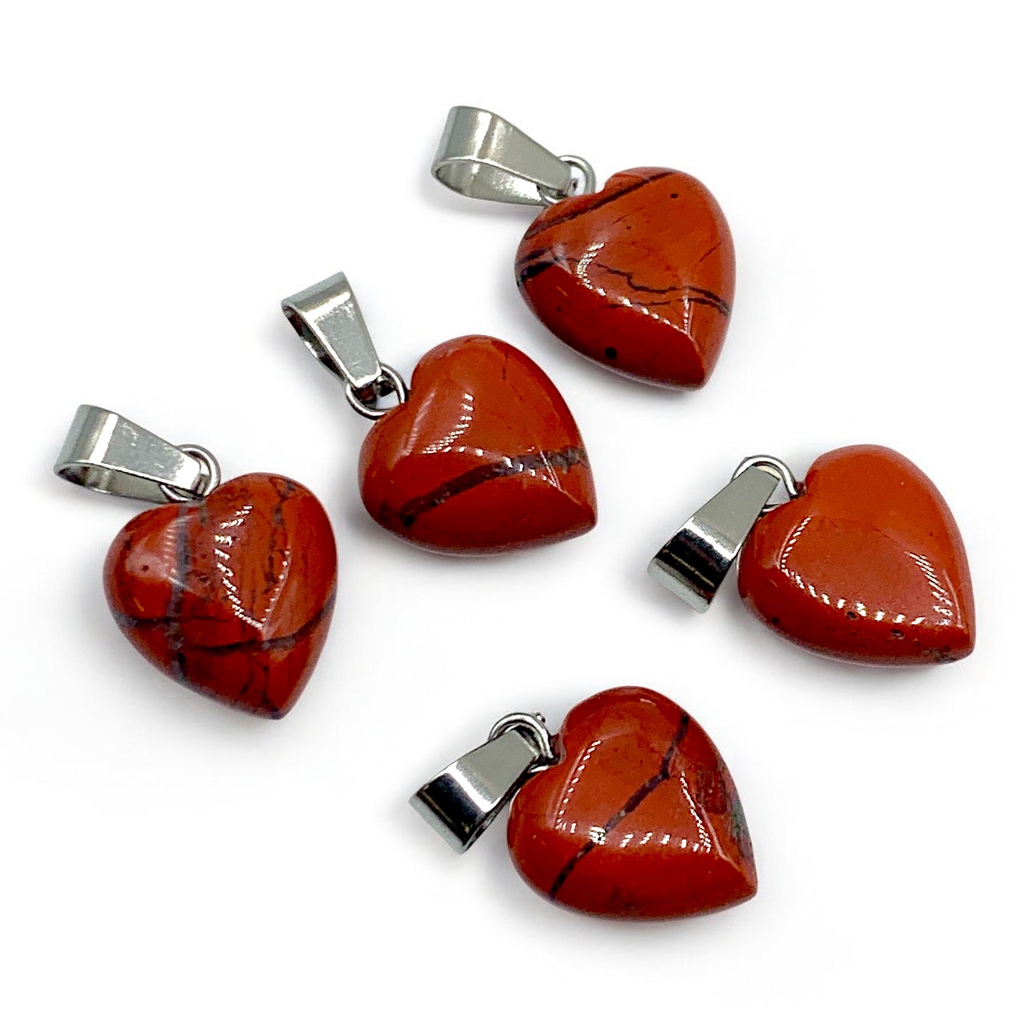 Pendant - Red Jasper Heart $10