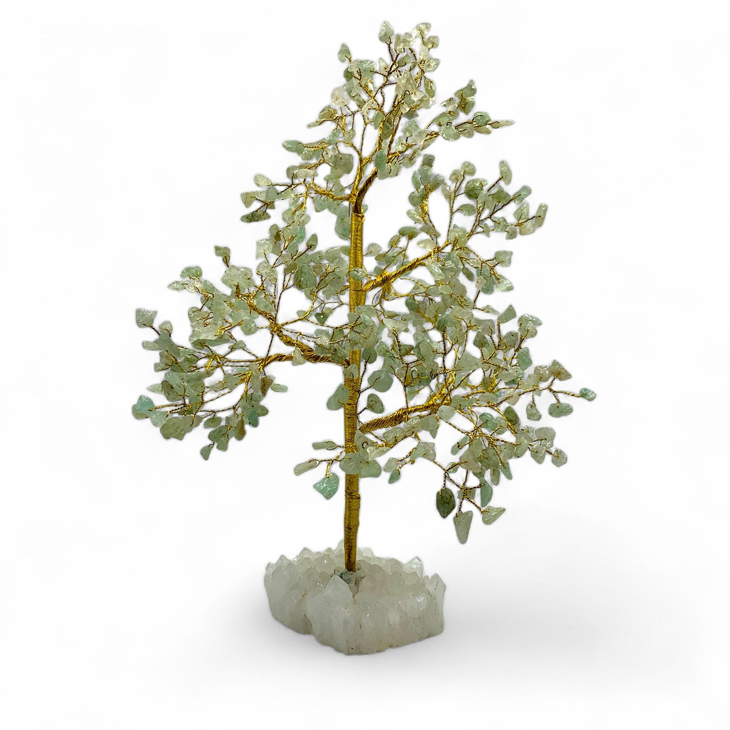 Green Aventurine - Gemstone Tree Clear Quartz Base $100