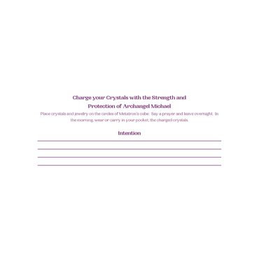 Alter Grid Sheet - Crystal Charging & Intention Grids