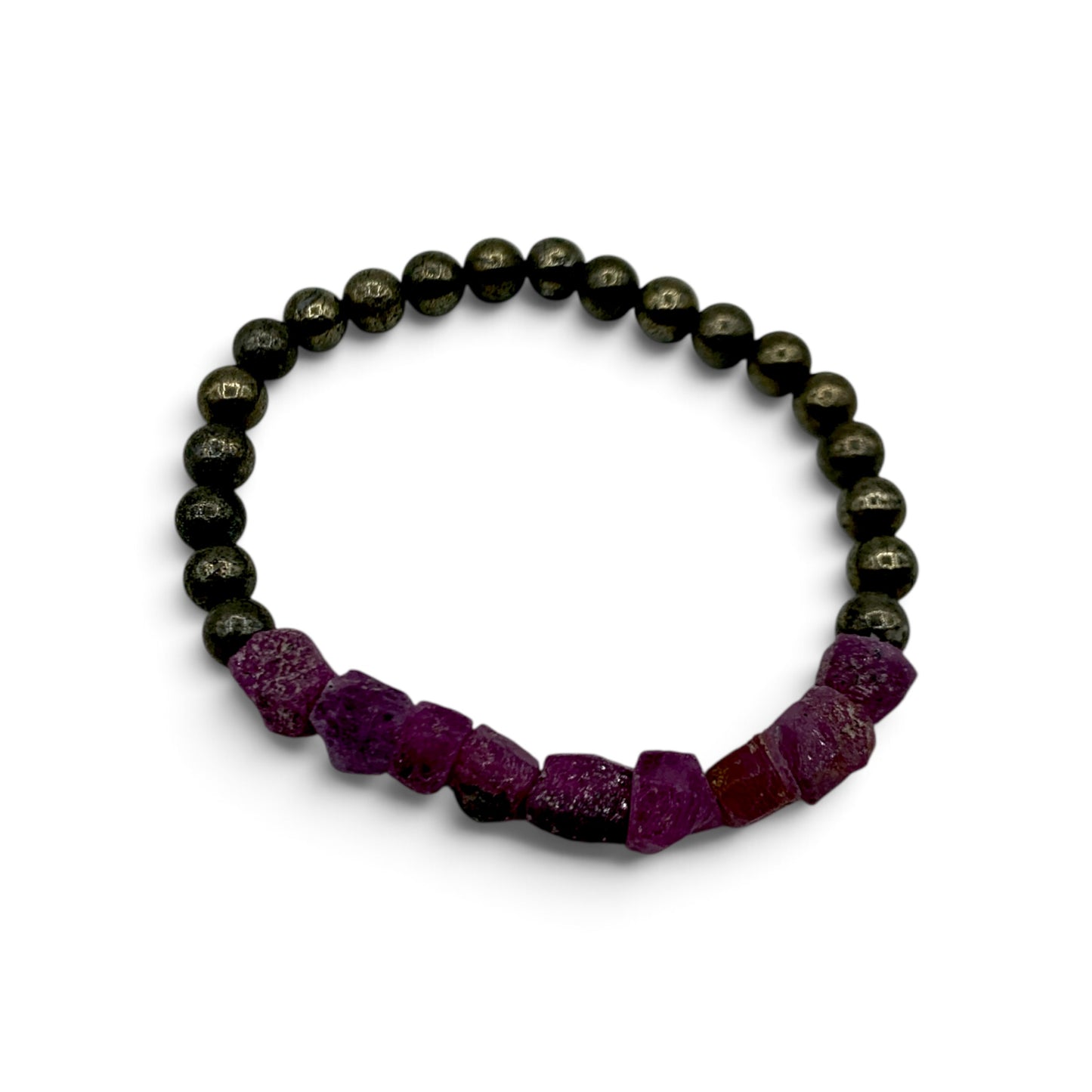 Bracelet - Pyrite & Ruby