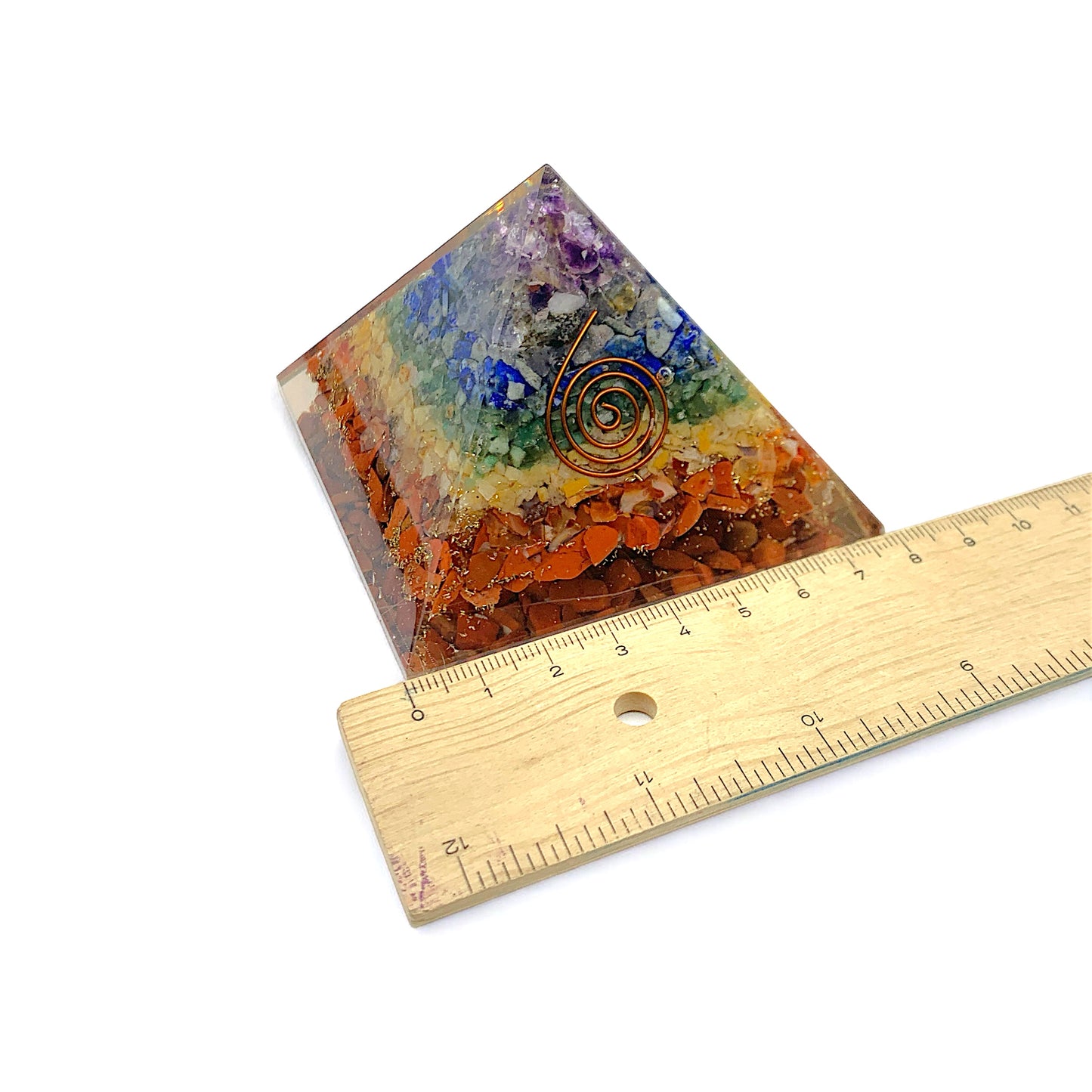 Orgonite - Seven Chakra Pyramid $60