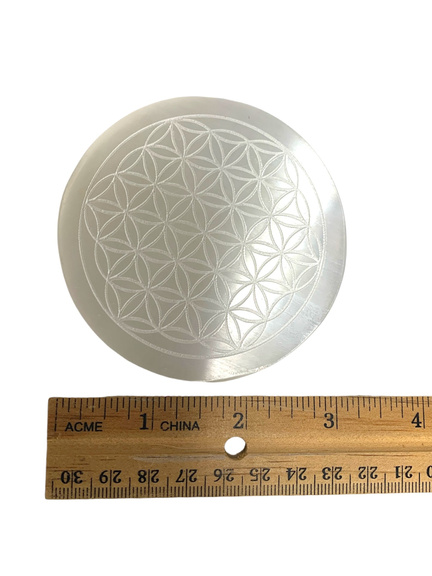 Selenite Charging Plate Tree of Life $30