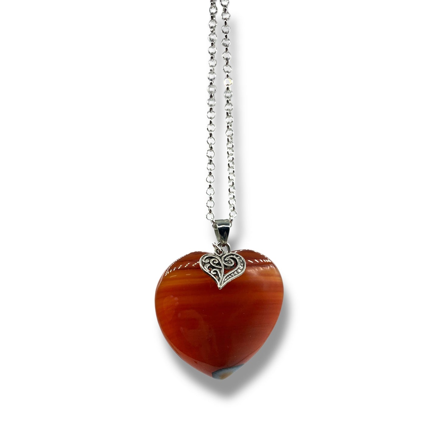 Necklace - Carnelian Heart $40