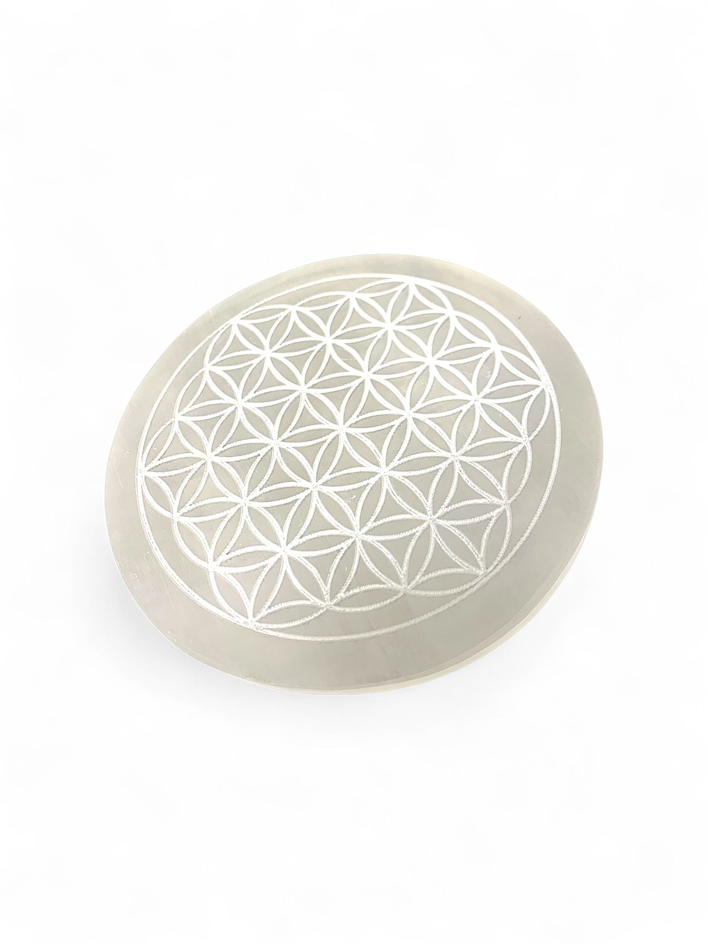 Selenite Charging Plate Tree of Life $30