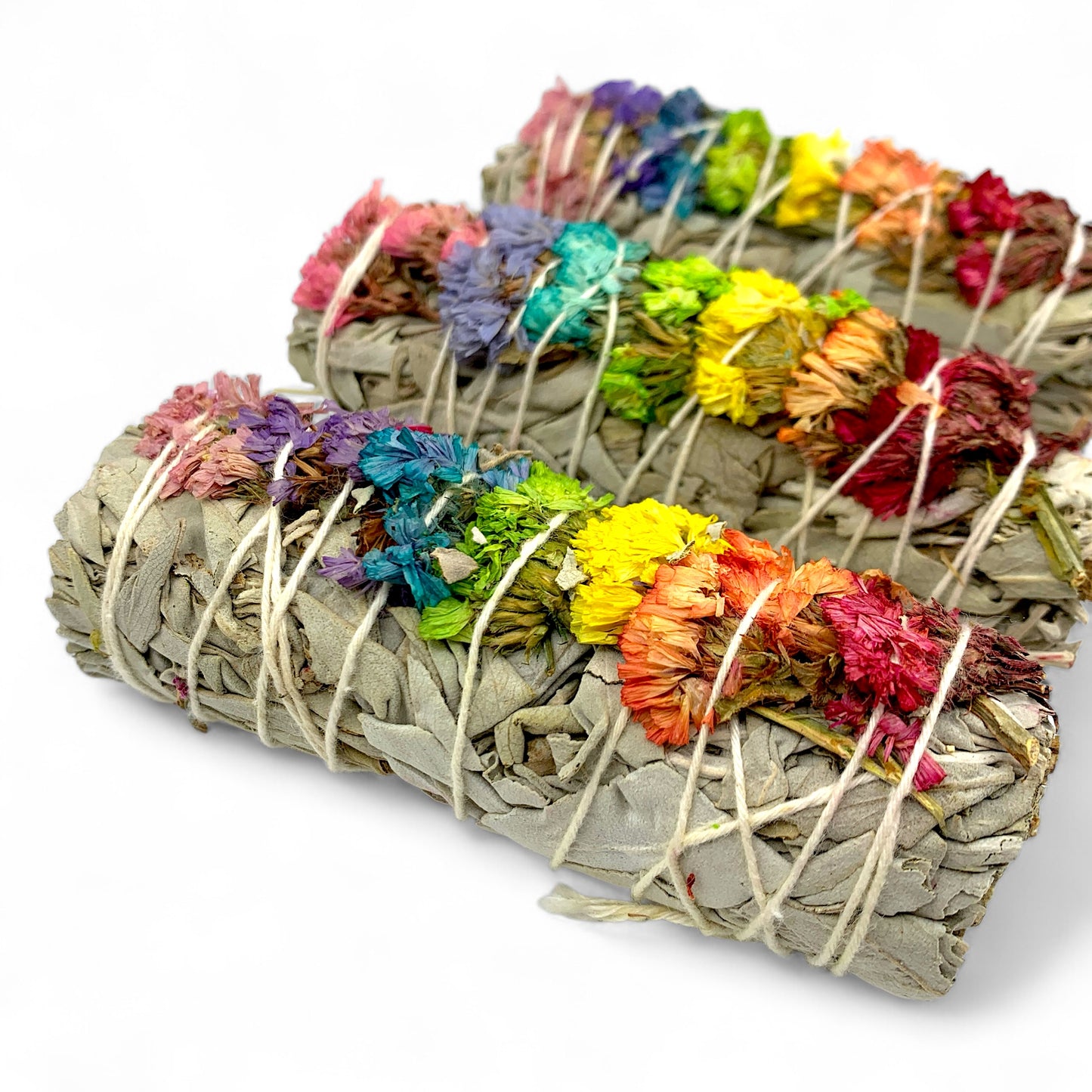 White Sage & Rainbow Flowers $12