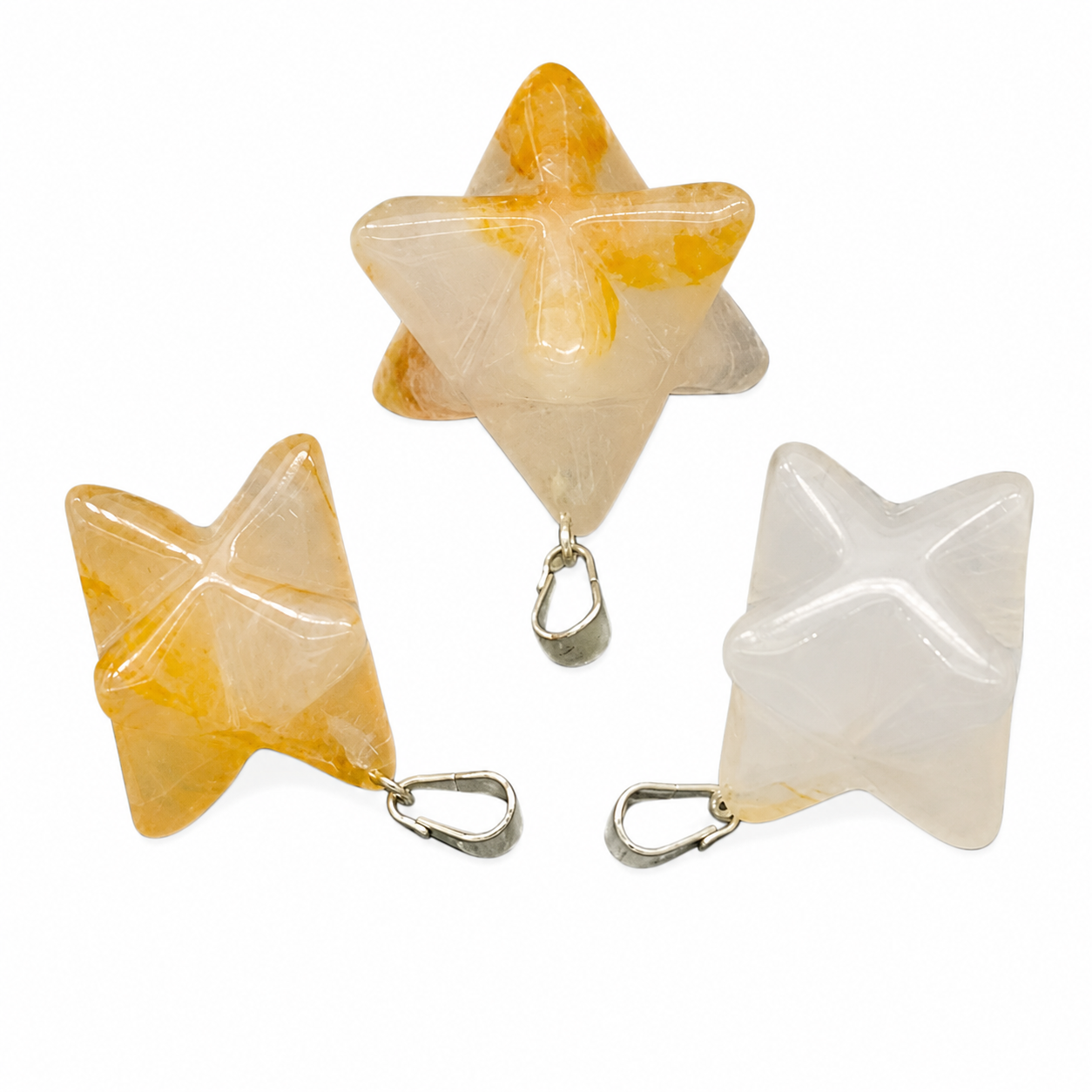 Necklace - Golden Healer Quartz Merkaba $25