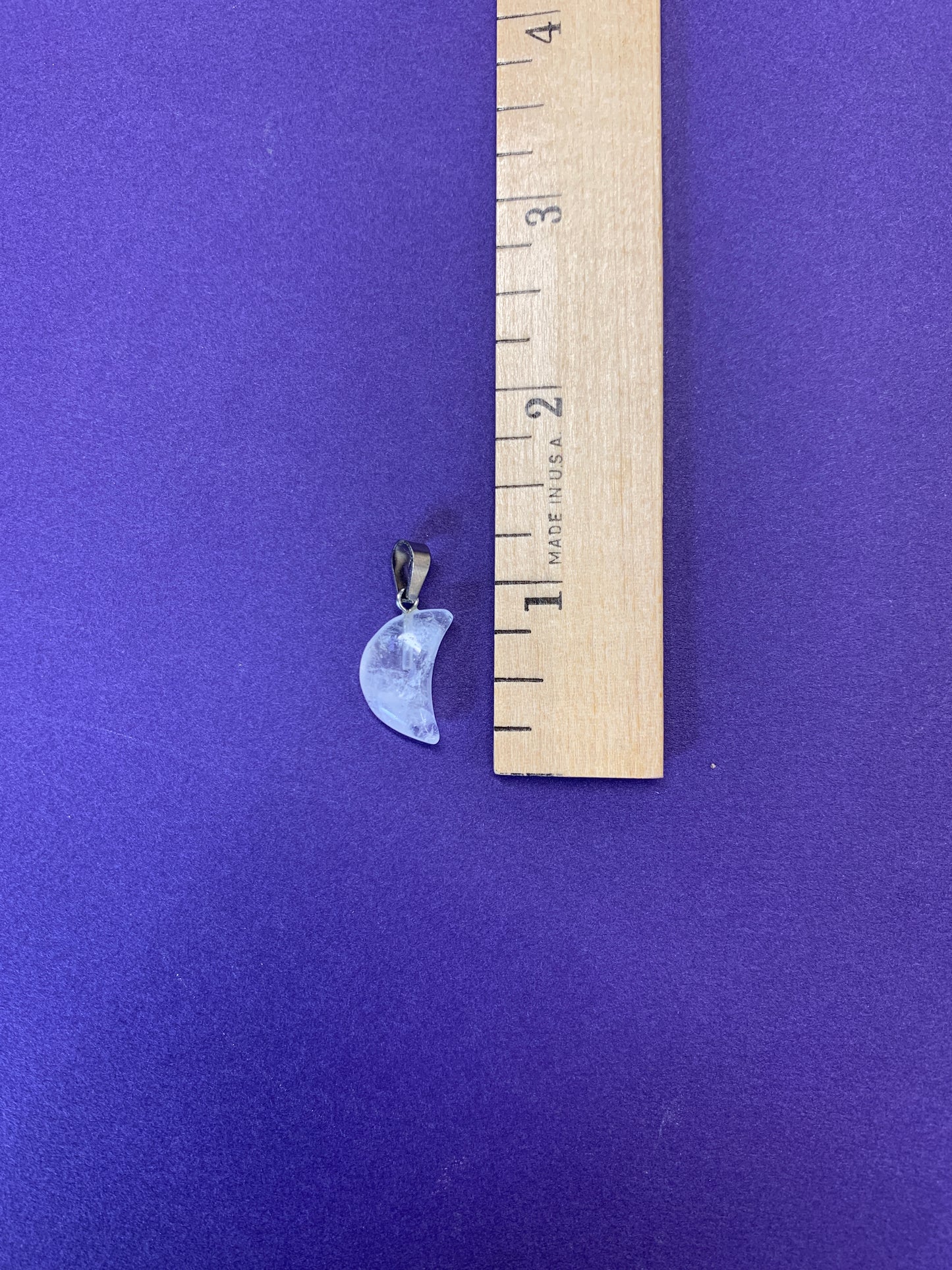 Pendant - Clear Quartz Moon $15
