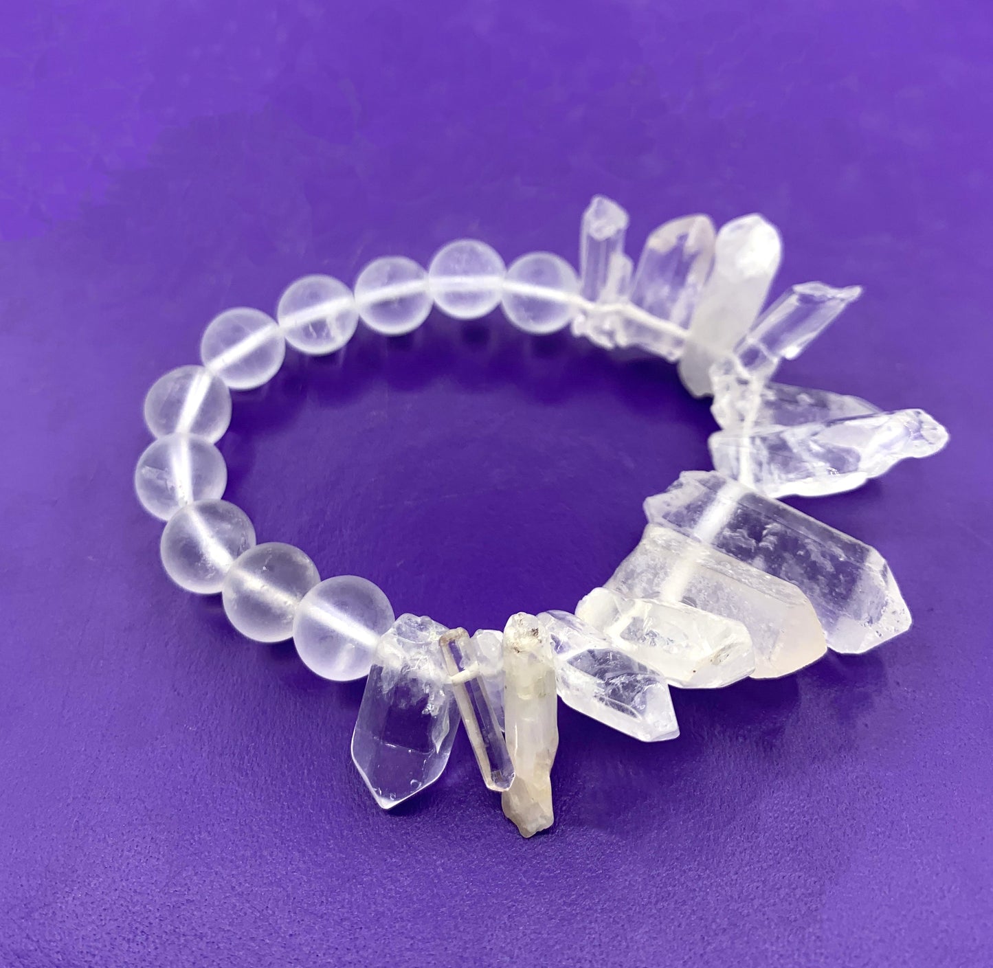 Bracelet - Clear Quartz with Points $45