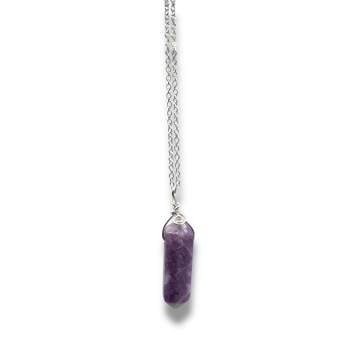 Necklace - Lepidolite Double Terminated $30
