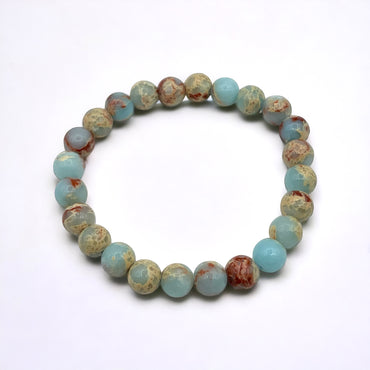 Bracelet - Jasper Aqua 8mm - Happy Soul Online