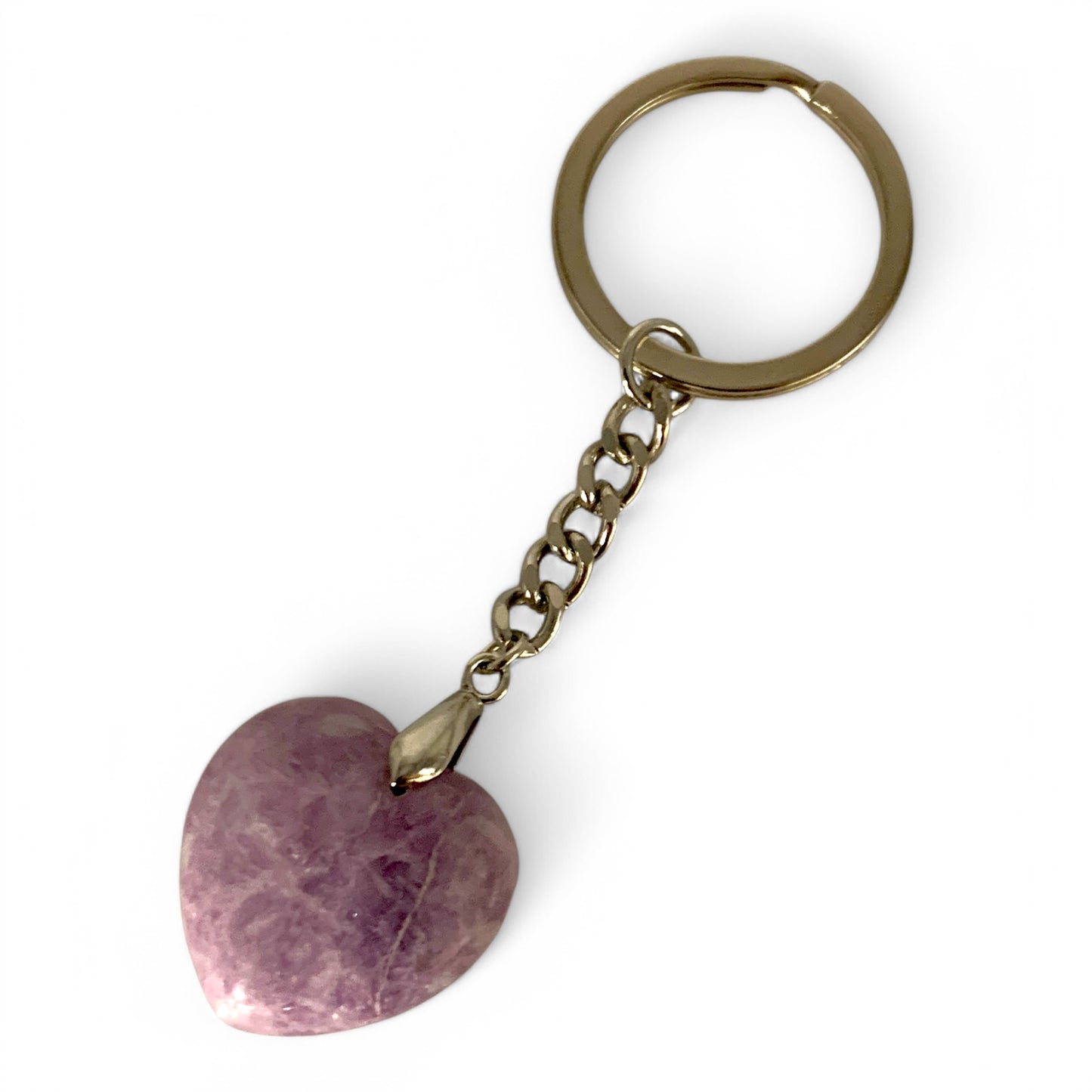Keychain - Lepidolite Heart $15