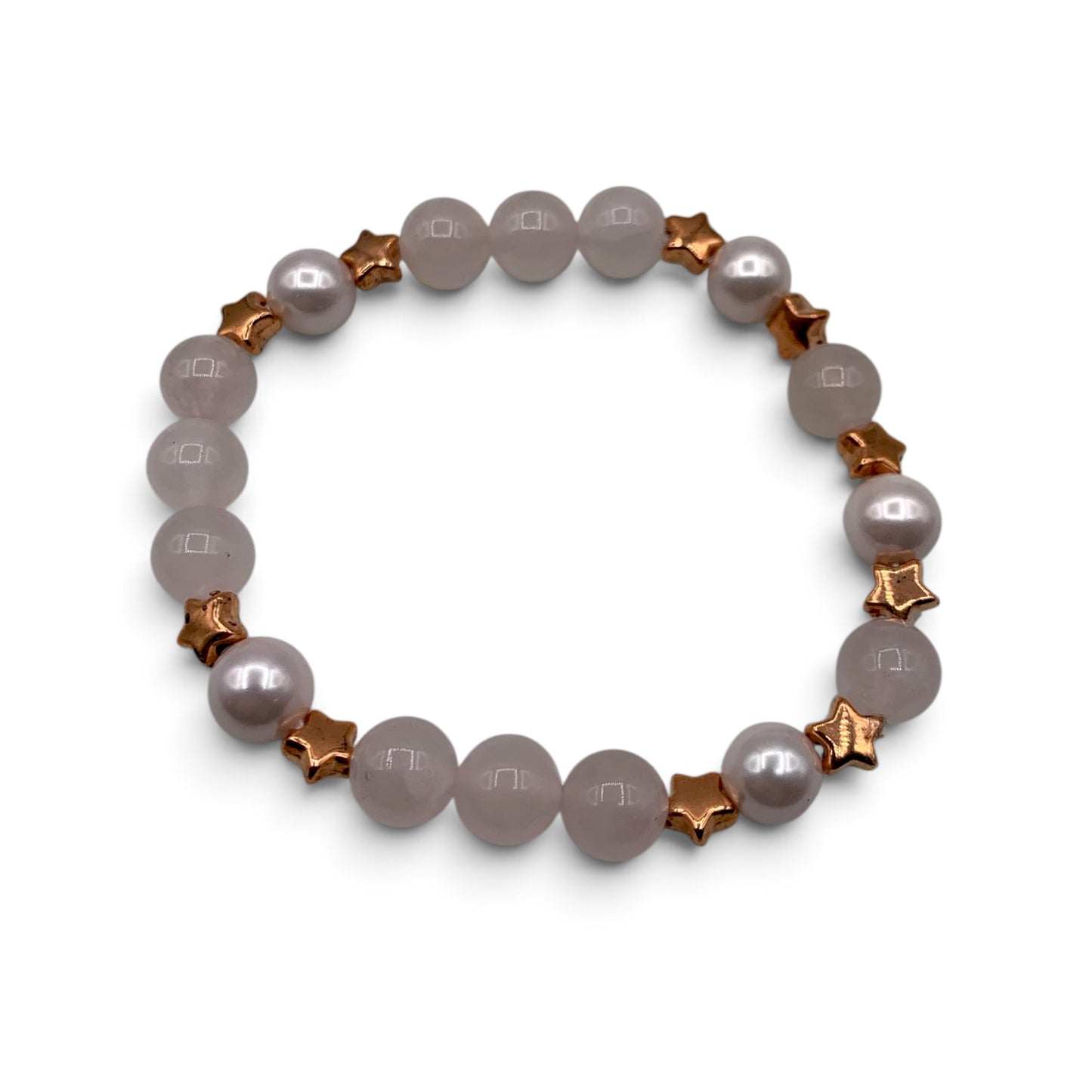 Bracelet - Rose Quartz & Pearl