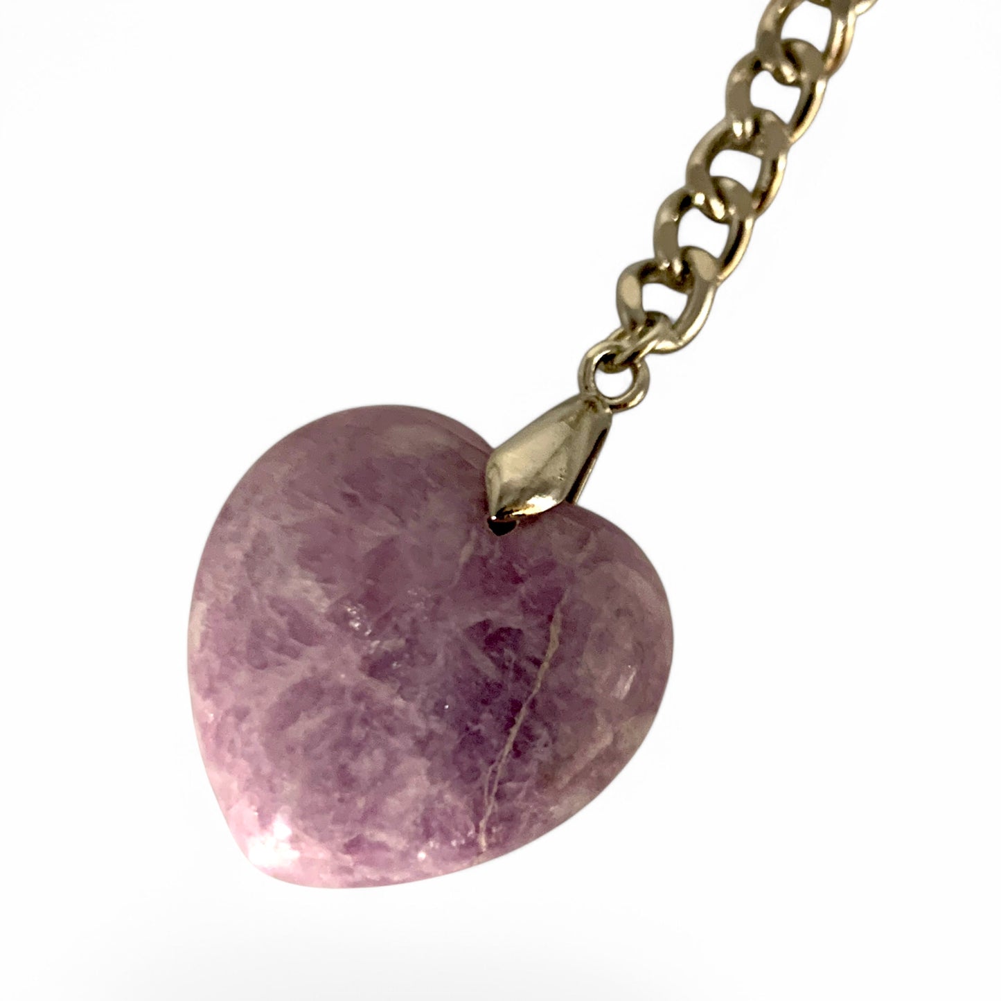 Keychain - Lepidolite Heart $15