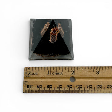 Orgonite - Obsidian Pyramid $50