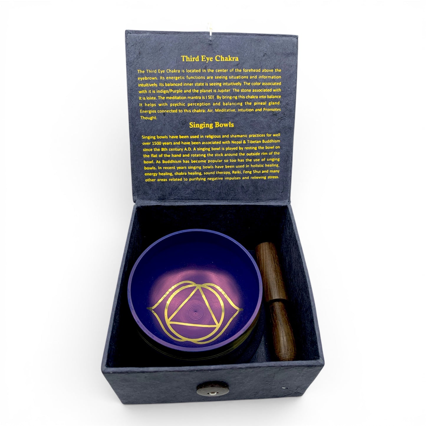 Singing Bowl - Tibetan 3" - Indigo (Third Eye Chakra) - Happy Soul Online