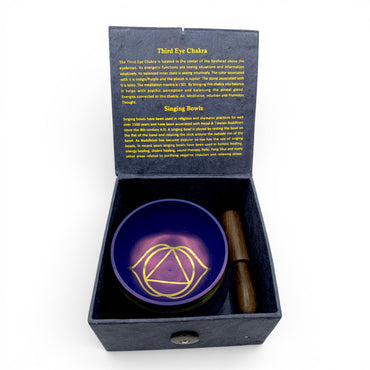 Singing Bowl - Tibetan 3" - Indigo (Third Eye Chakra) - Happy Soul Online