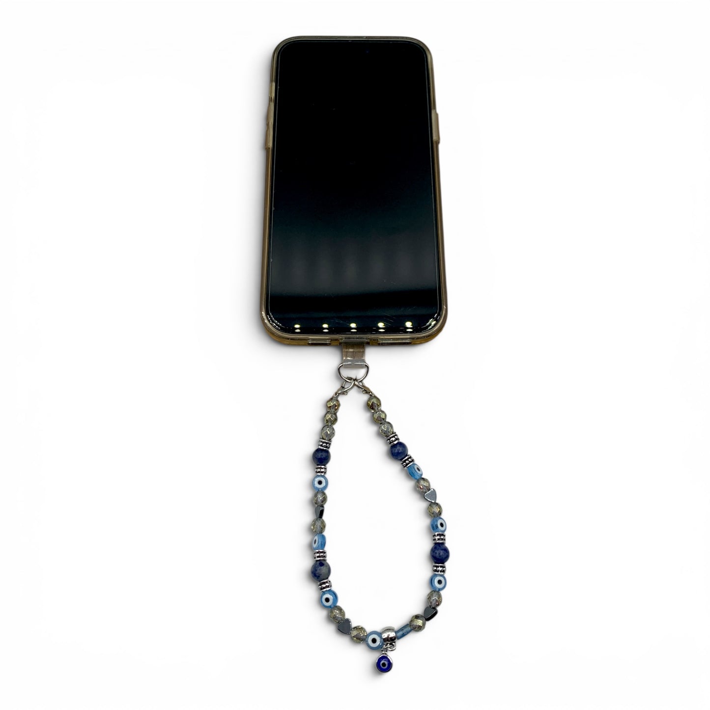 Crystal Phone Wristlet- Sodalite, Hematite and The Eye