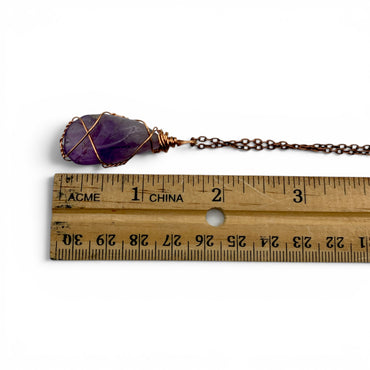 Necklace - Amethyst Copper $30