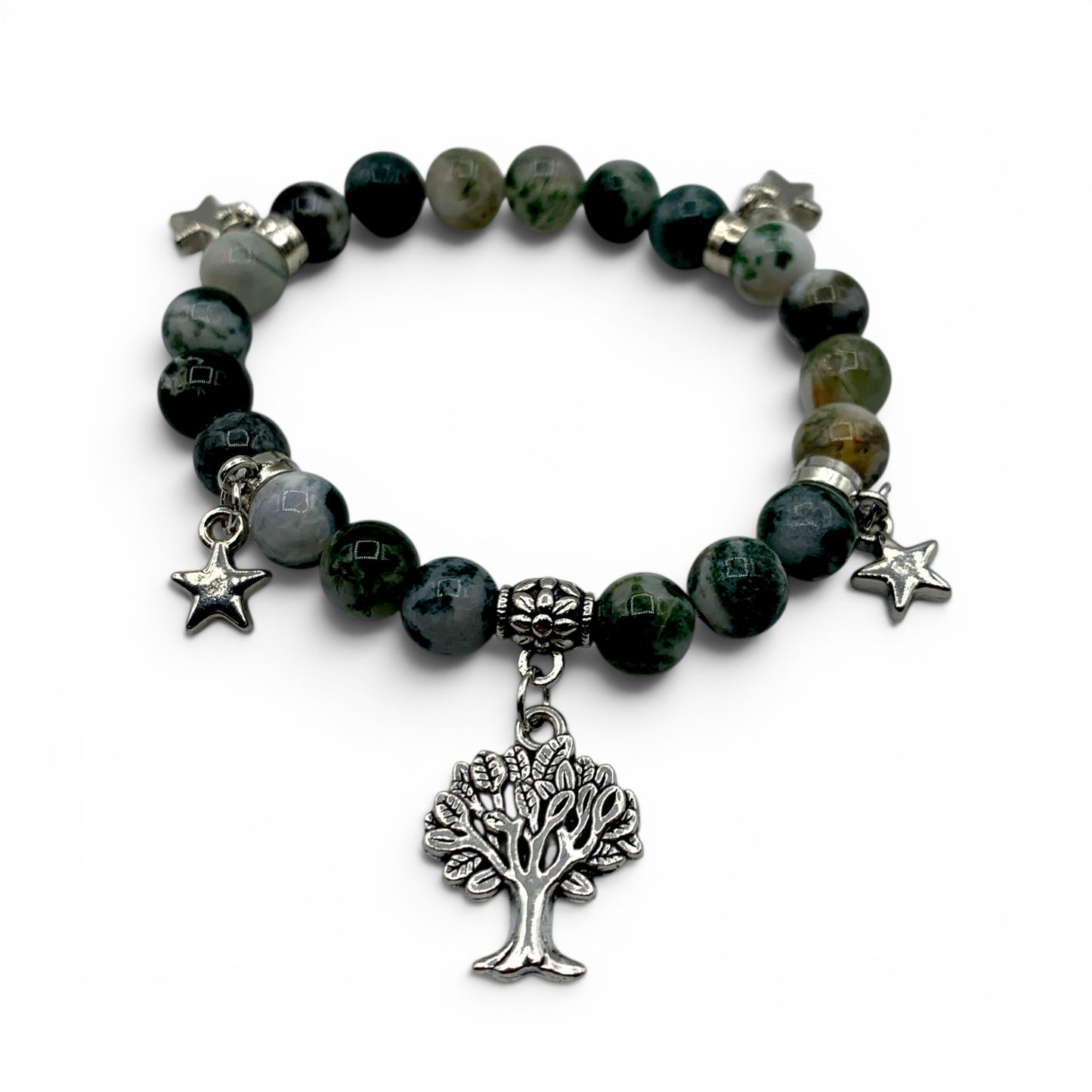 Bracelet - Agate Tree with Charms