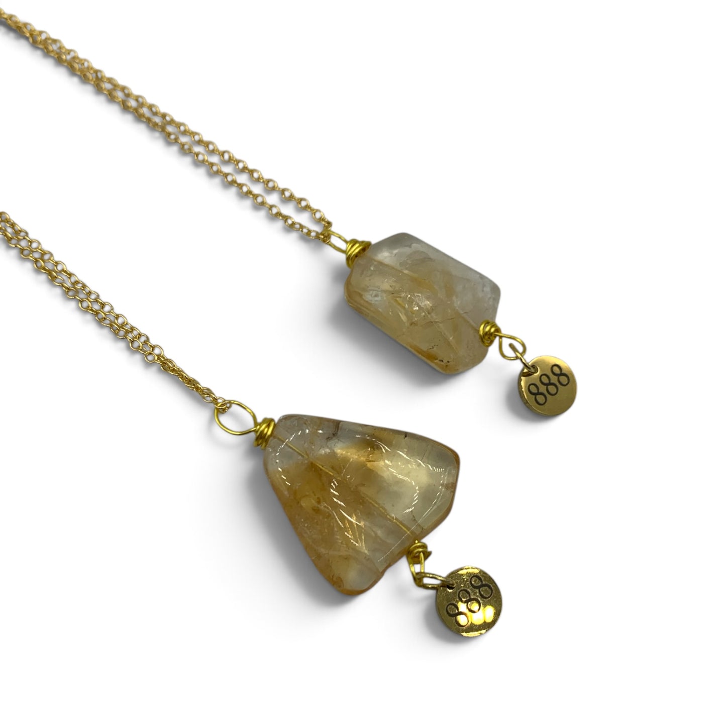 Necklace - Citrine Abundance 888 Charm $40