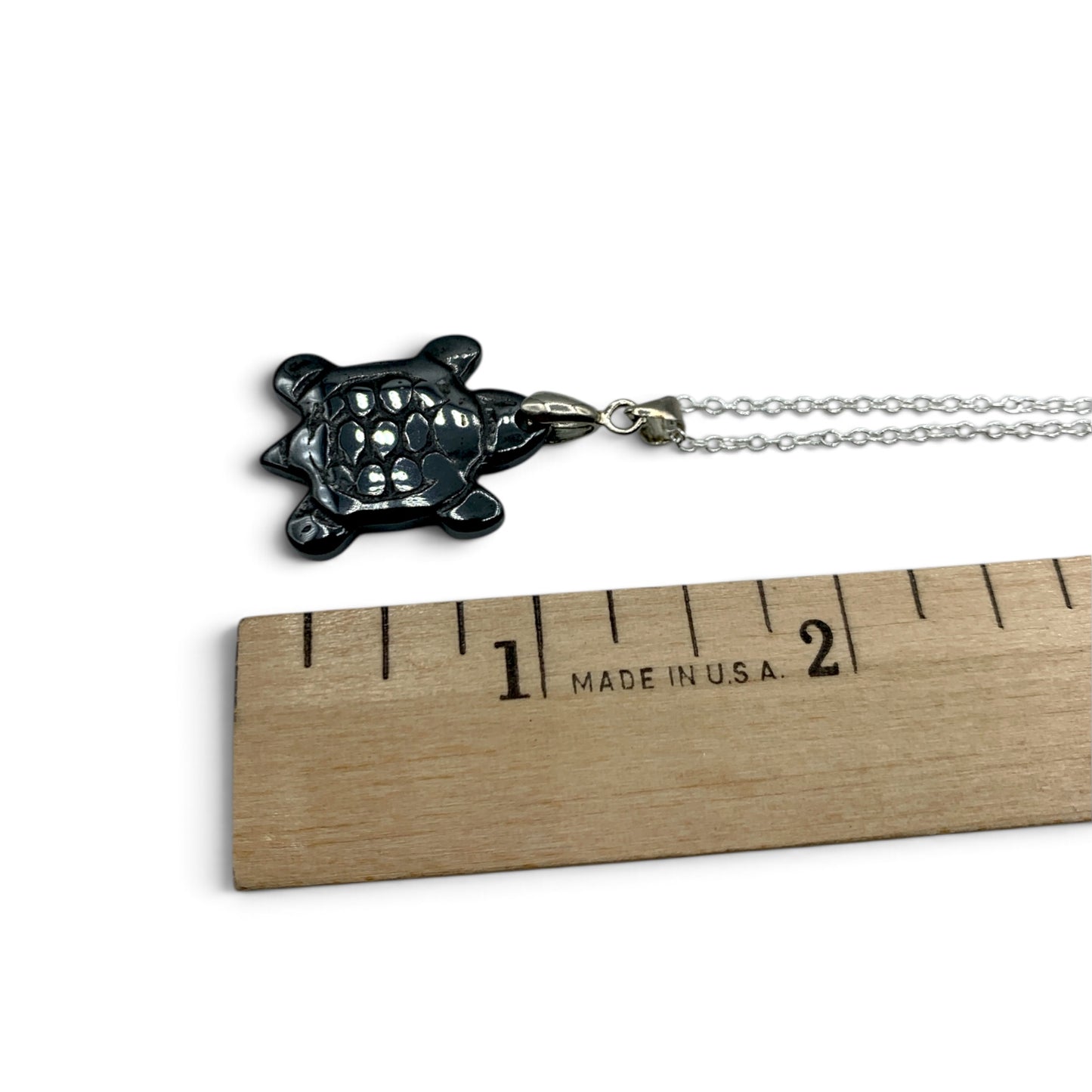 Necklace - Hematite Turtle $25