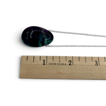Necklace - Fluorite Rainbow Tumble $35