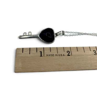Necklace - Obsidian Key $35