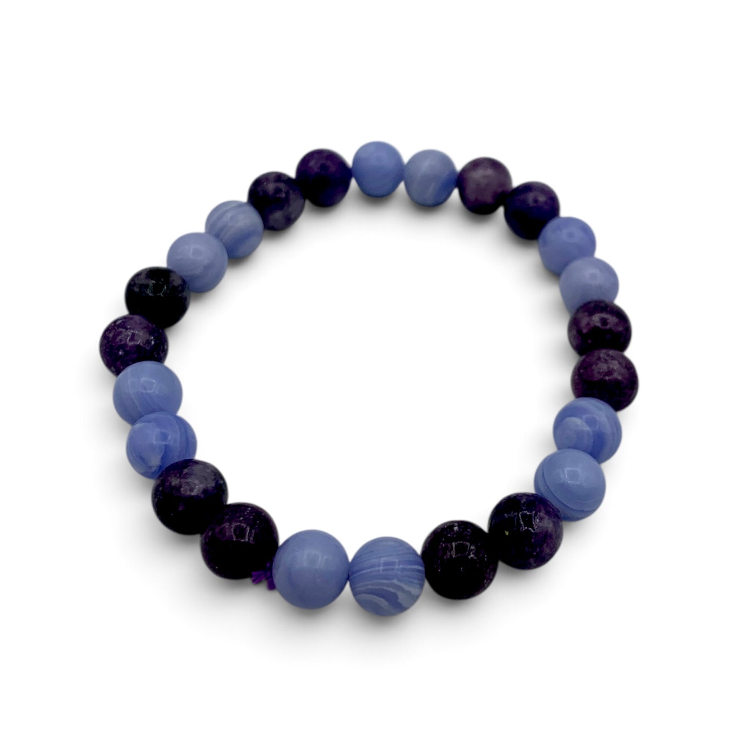 Bracelet - Blue Lace Agate & Lepidolite 8mm
