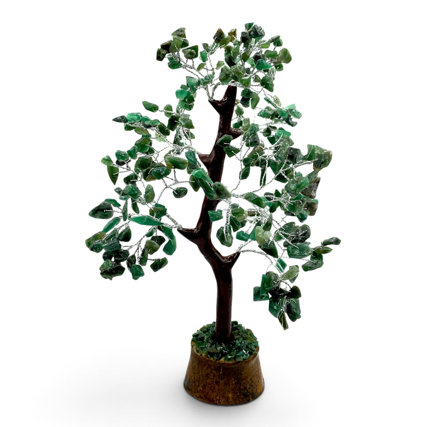 Gemstone Tree - Green Aventurine (Silver Coloured Wire)