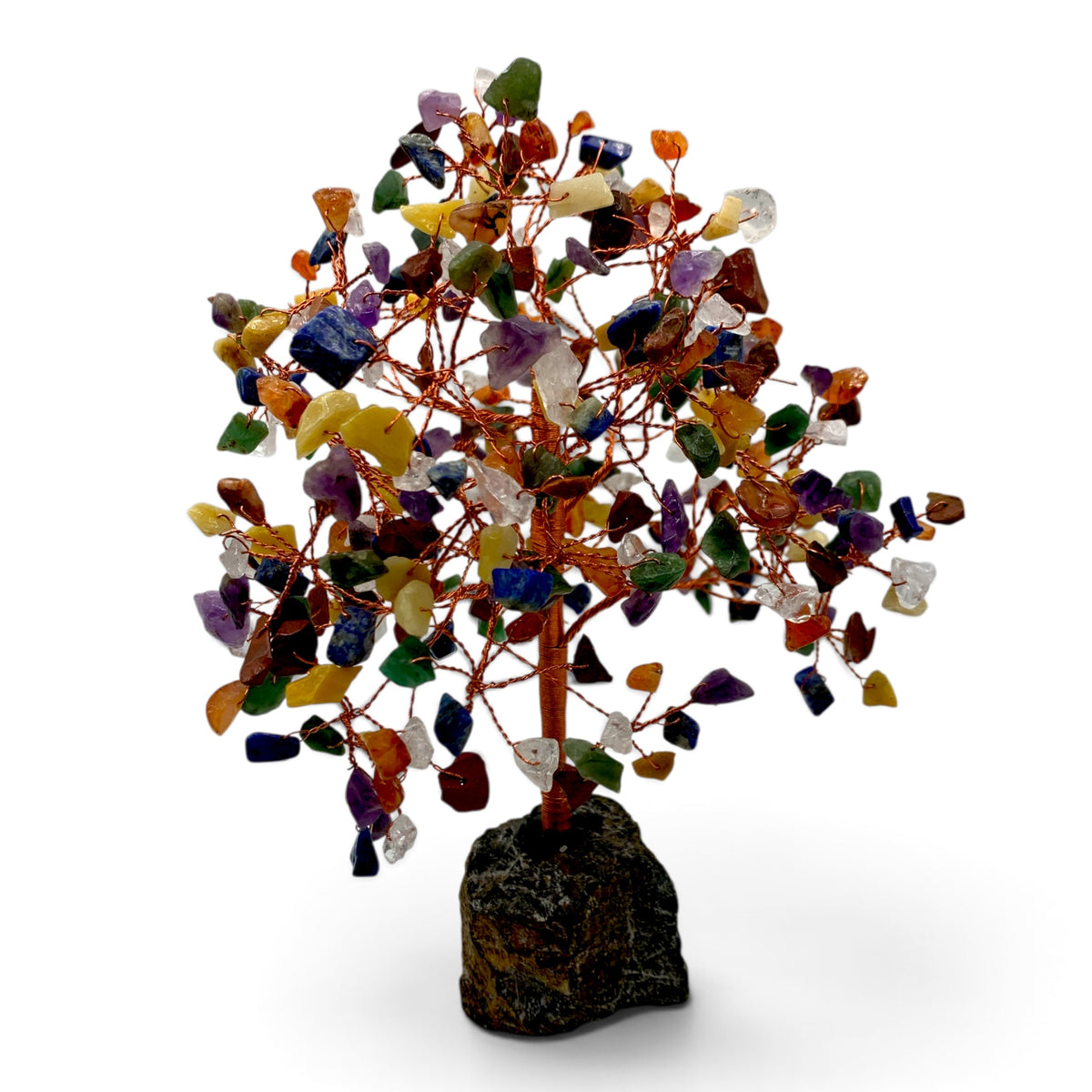 Gemstone Tree - Seven Chakra with Black Tourmaline Base $60