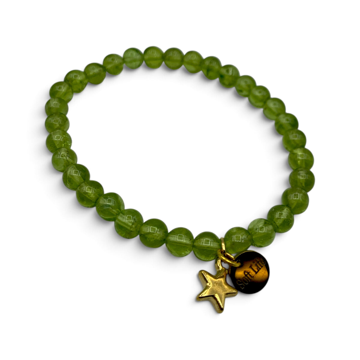 Bracelet - Peridot 6mm Soft Life Charm