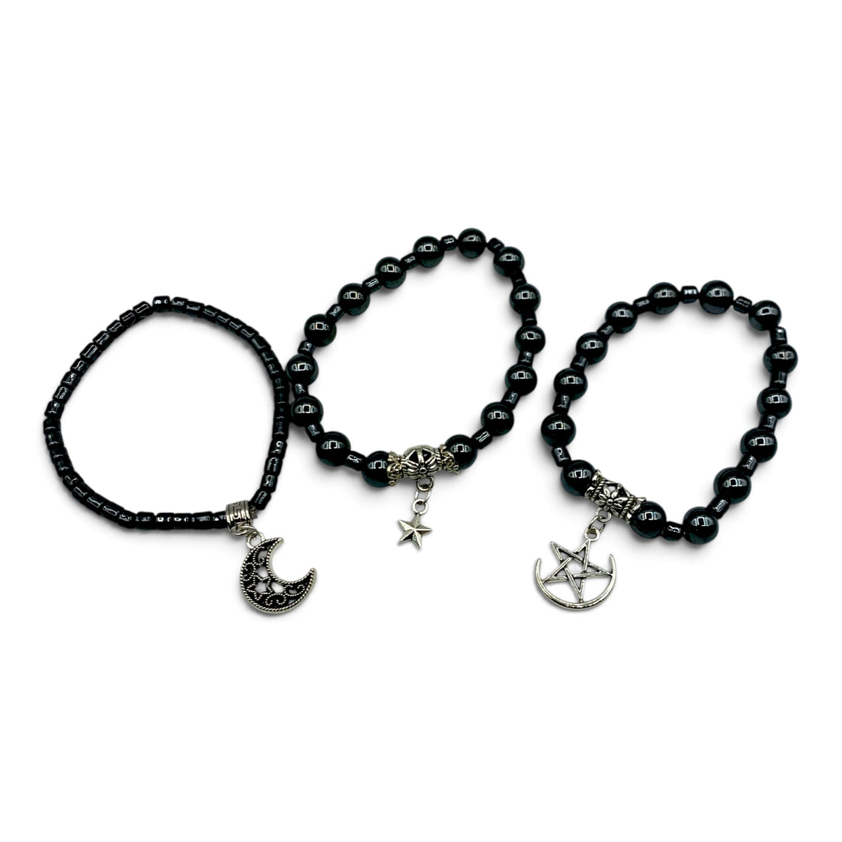 Bracelet - Hematite 8mm with Charm