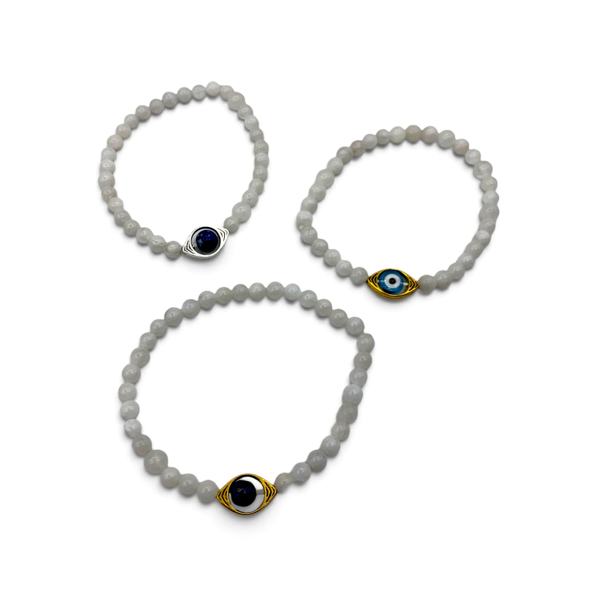 Bracelet - Moonstone Rainbow with Charm