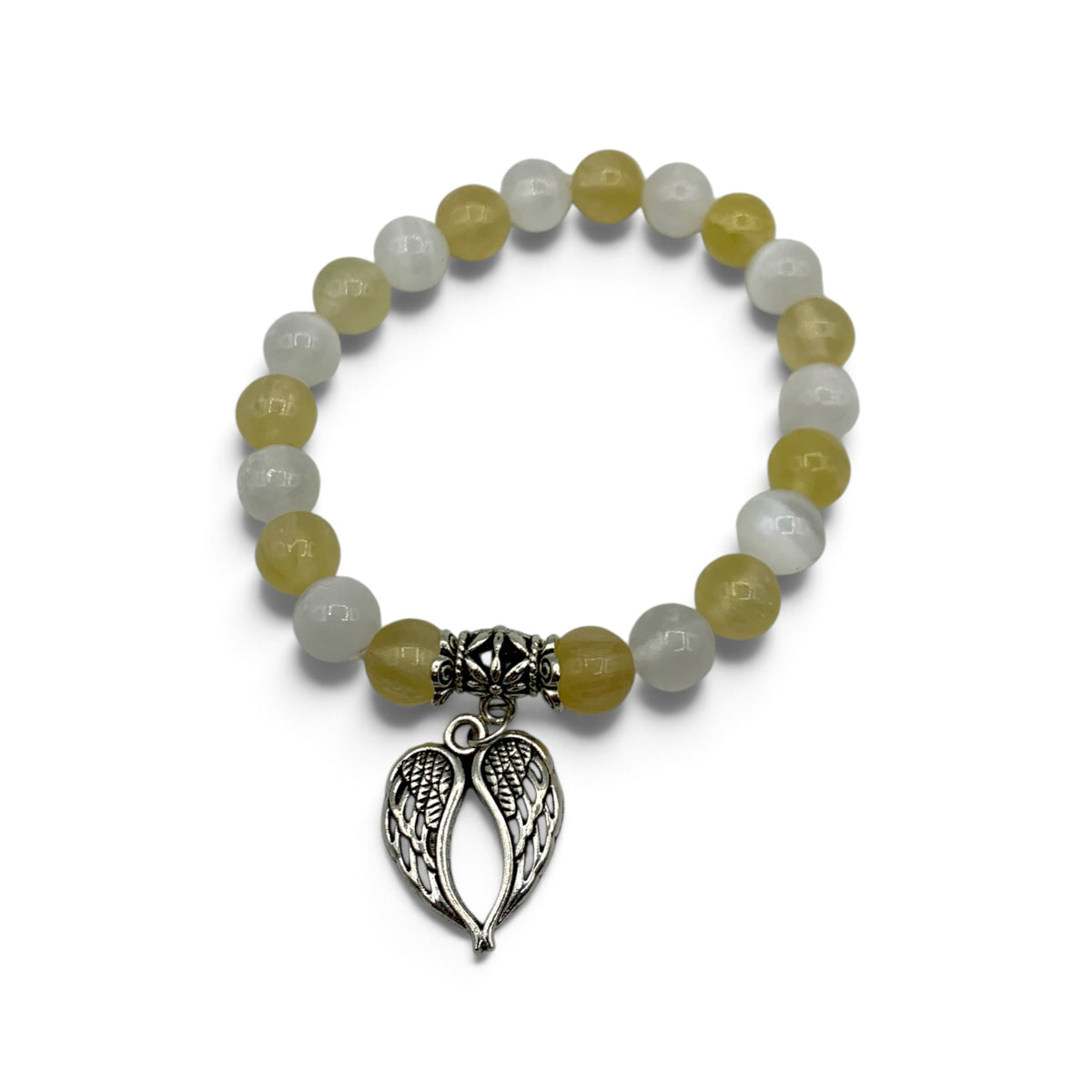 Bracelet - Selenite Mixed Angel Wings