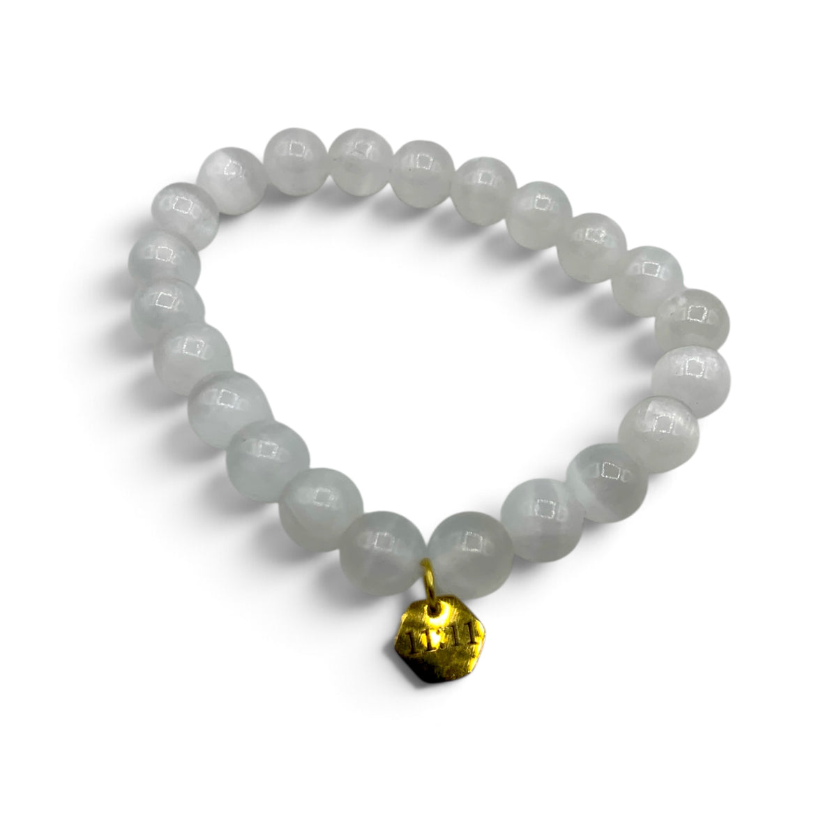 Bracelet - Selenite with 11:11 Charm