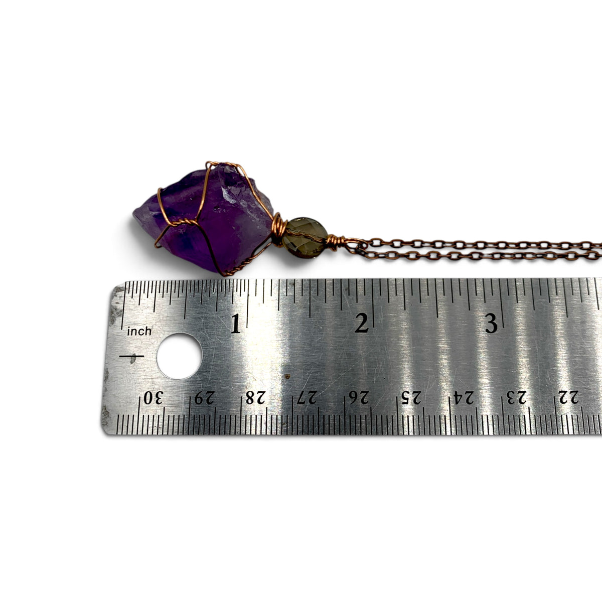 Necklace - Amethyst & Smoky Quartz