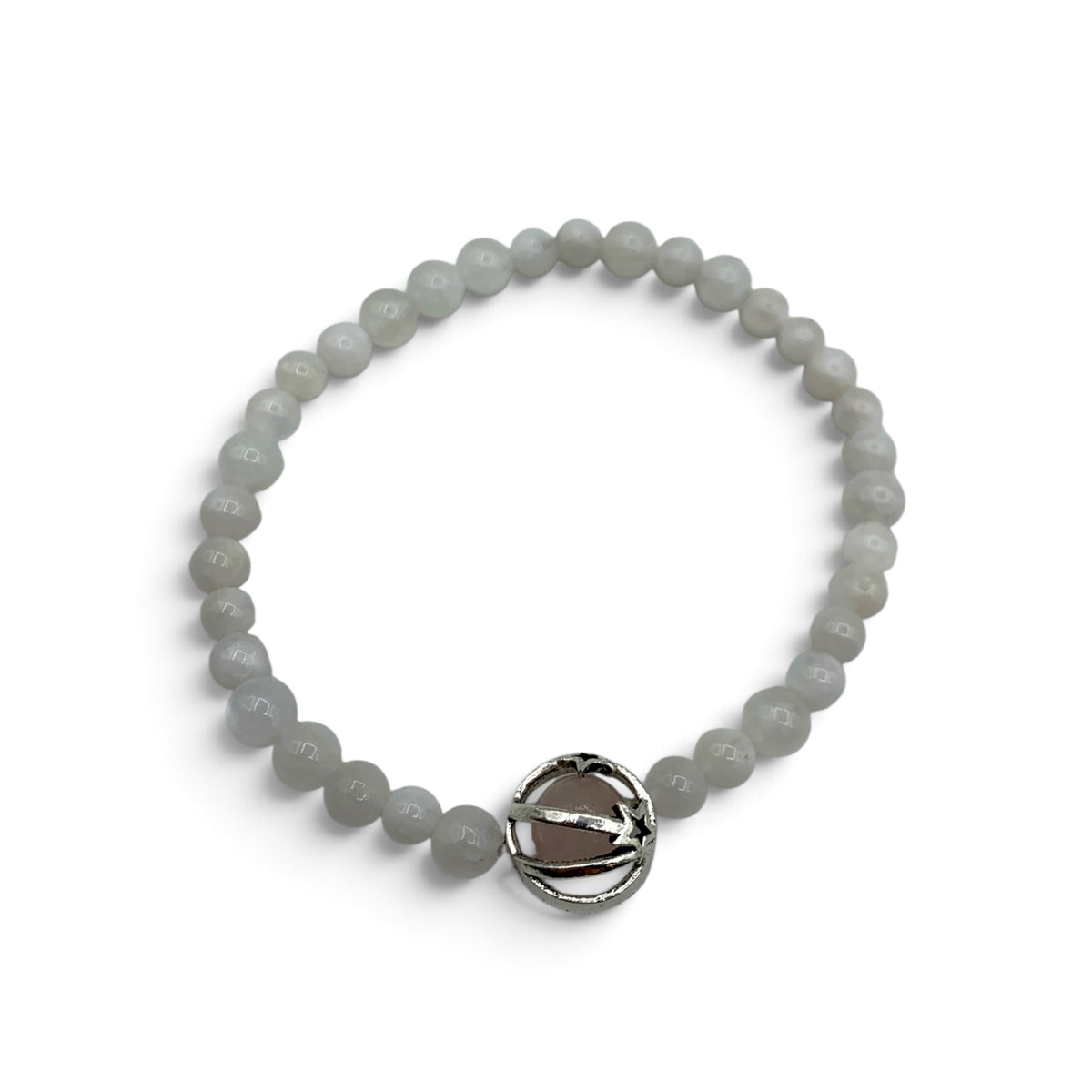 Bracelet - Moonstone Rainbow with Charm
