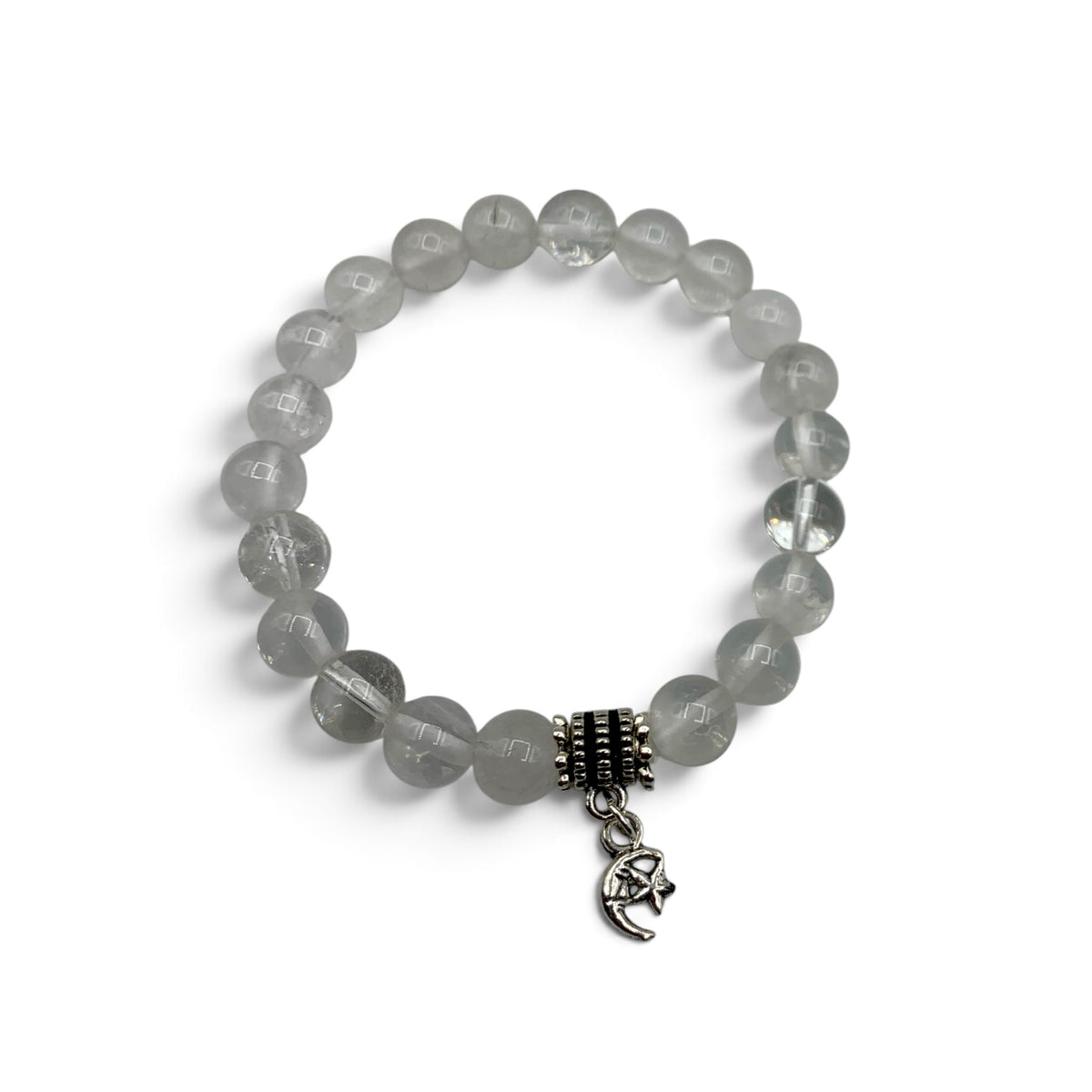 Bracelet - Clear Quartz Moon Charm
